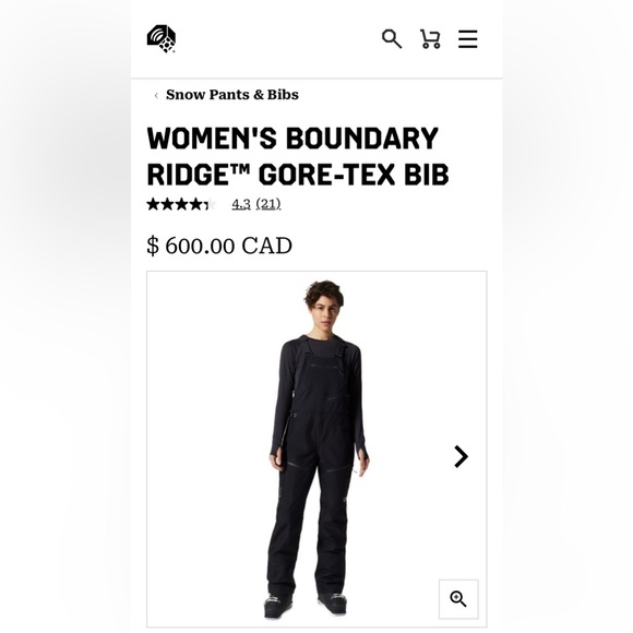 Mountain Hardwear big ski/snowboard pants. Size L - Picture 6 of 9